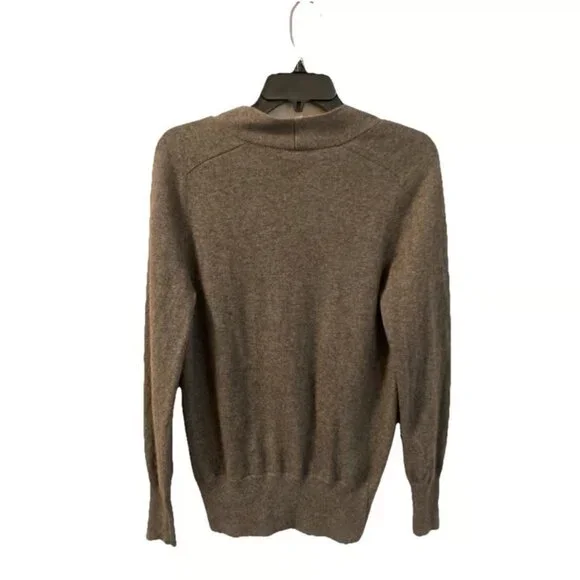 J.Crew Gray Wool Cashmere V-Neck Wrap Crossover Pullover Sweater Sz Large Cozy - Picture 2 of 2